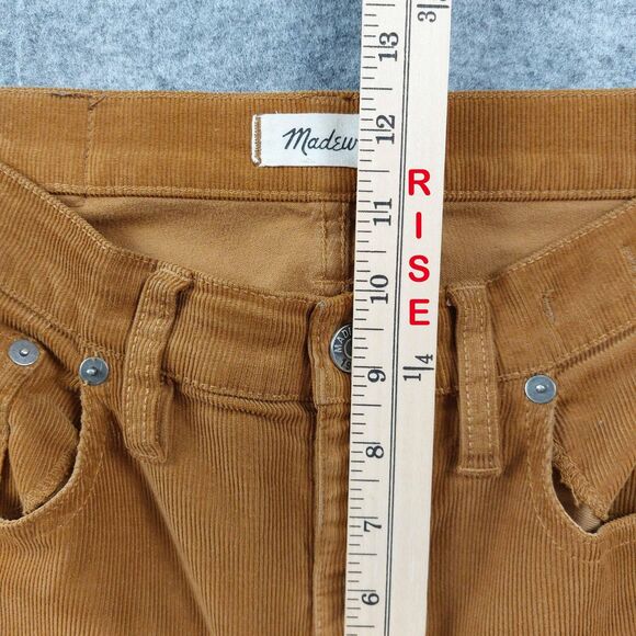 Madewell Pants Womens Sz 28 Brown Corduroy Cali Demi-Boot Bootcut Stretch - Picture 7 of 11